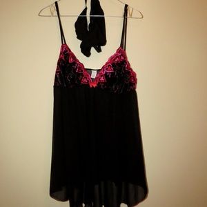 Heart  Sheer Baby Doll Lingerie M
